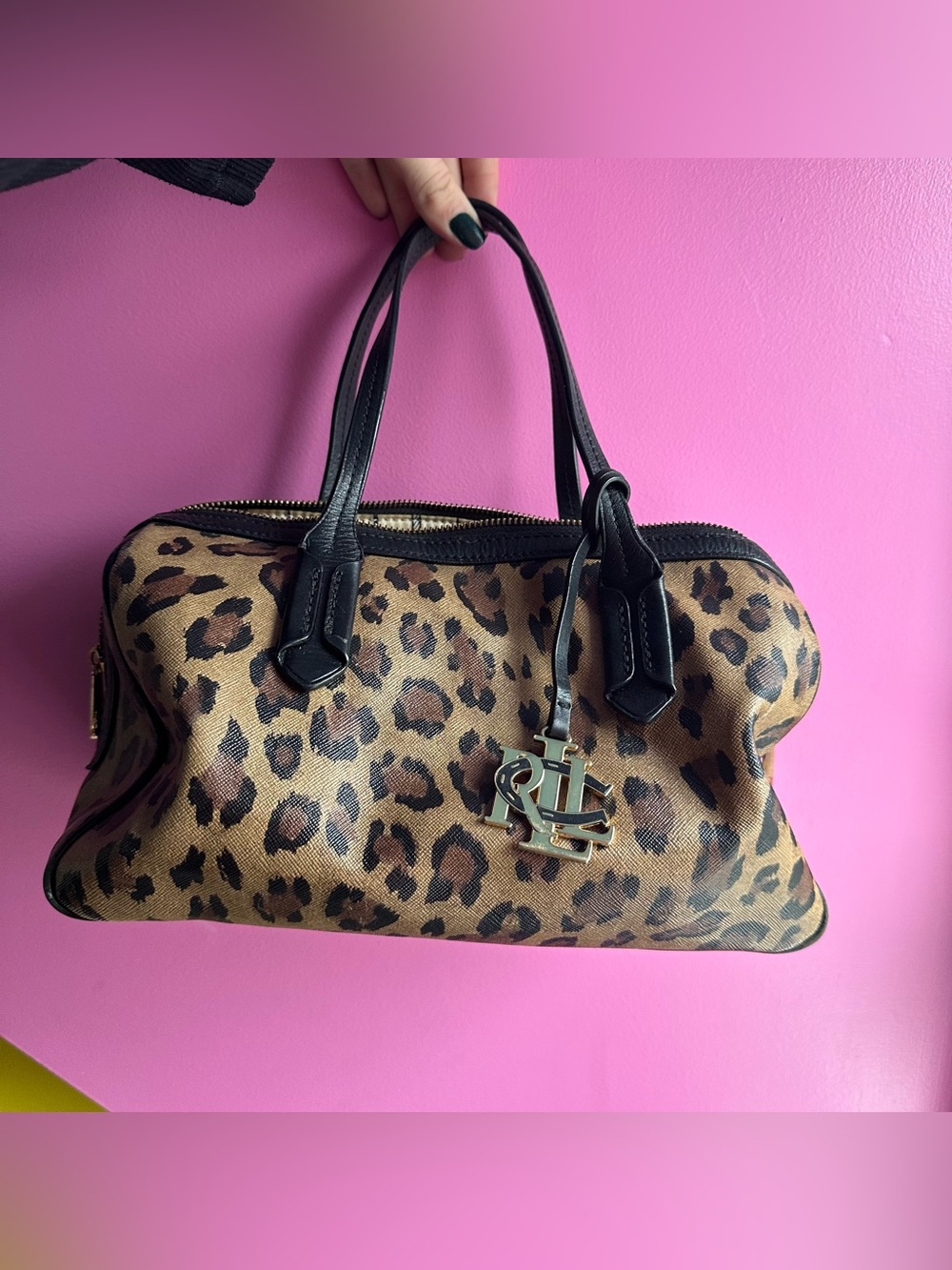 Lauren Ralph Lauren Leopard Print Handbag